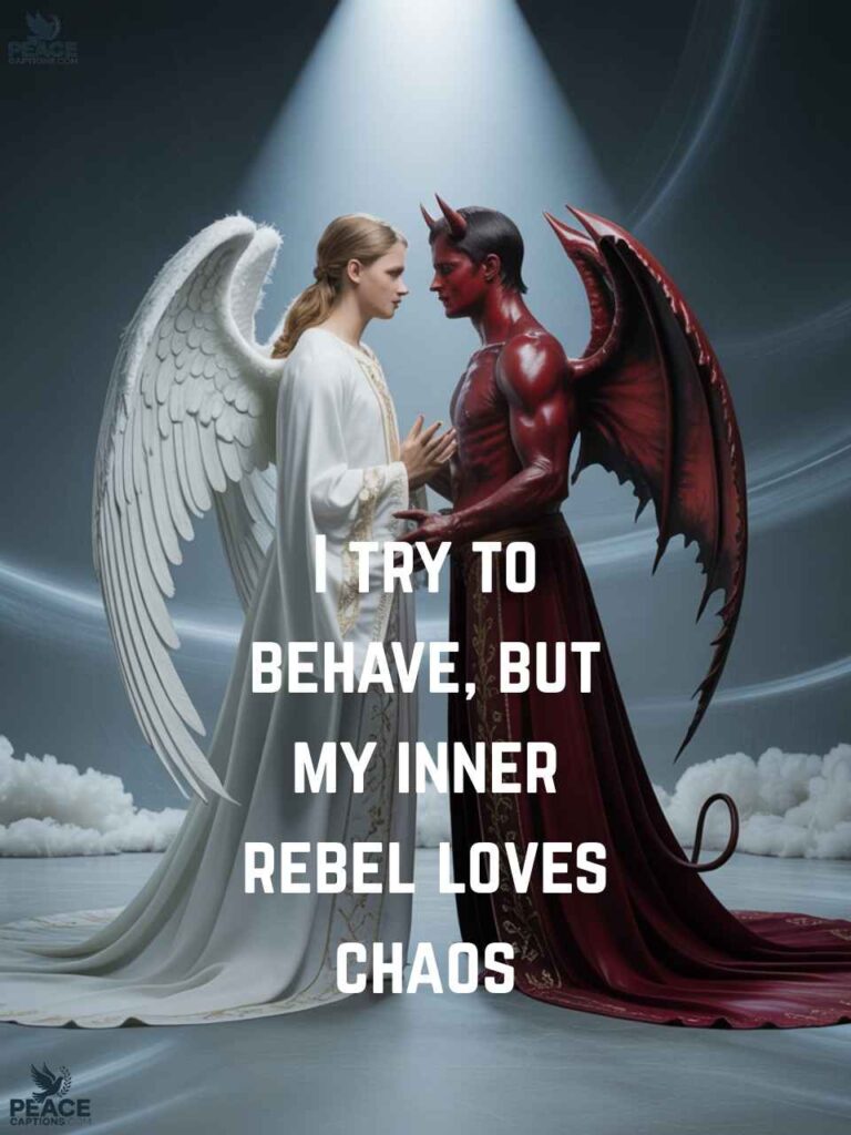 Funny Angel and Devil Captions to Lighten Your Posts