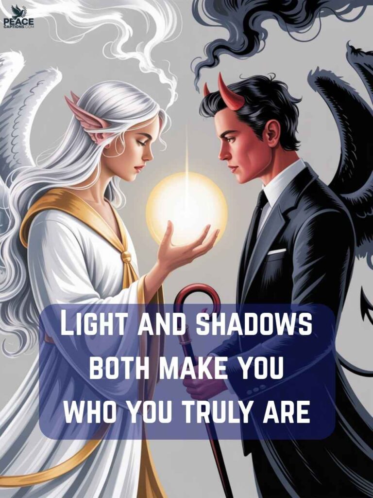 Inspirational Angel and Devil Captions for Your Feed