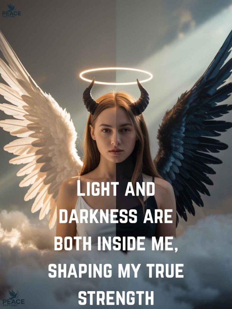 Superb Angel and Devil Captions for Instagram
